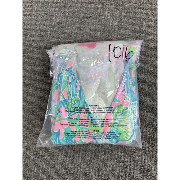 Lilly Pulitzer‎ Romper Womens Large Pink Jessalynne Wrap Romper Dress Mandevilla - Picture 10 of 10